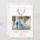 Cartes Pour Fêtes Annuelles Crest de Noël (Devant)