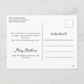 Cartes Pour Fêtes Annuelles Crête de Noël avec mistletoe festif rouge & blanc (Dos)