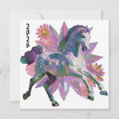 Cartes Pour Fêtes Annuelles Cristal céleste de l'année du Cheval (Devant)