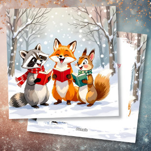 Cartes Pour Fêtes Annuelles Critère de la forêt de Lil   Noël personnalisé