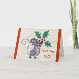 Cartes Pour Fêtes Annuelles Crochet de la souris de Noël