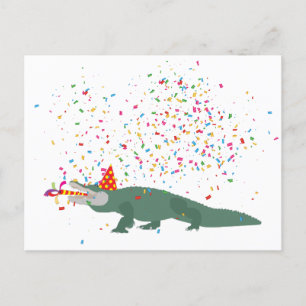 Cartes Pour Fêtes Annuelles Crocodile d'alligator - Animaux ayant une fête