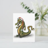 Cartes Pour Fêtes Annuelles Crocodile de Noël (Debout devant)