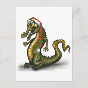 Cartes Pour Fêtes Annuelles Crocodile de Noël