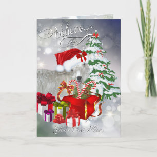 Cartes Pour Fêtes Annuelles Croire à la belle chèvre BabyGirl Noël