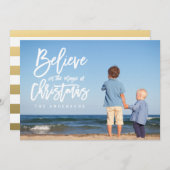 Cartes Pour Fêtes Annuelles Croire à la magie de Noël (Devant / Derrière)