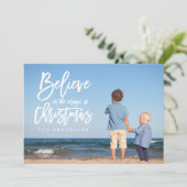 Cartes Pour Fêtes Annuelles Croire à la magie de Noël (Debout devant)