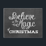 Cartes Pour Fêtes Annuelles croire à la magie de Noël Chalkboard<br><div class="desc">croire à la magie de Noël Chalkboard Art</div>