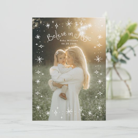 Cartes Pour Fêtes Annuelles Croire à la maternité magique Photo (Debout devant)