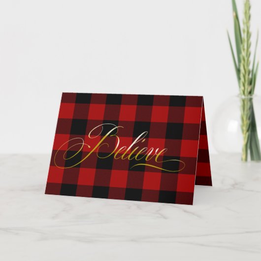 Cartes Pour Fêtes Annuelles Croire à Noël sur Plaid (Devant)