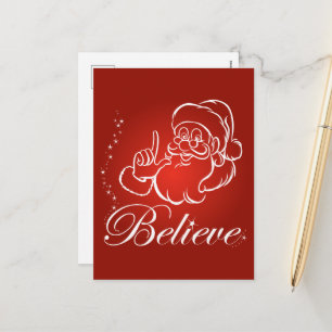 Cartes Pour Fêtes Annuelles Croire au Père Noël - Joyeux Noël