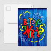 Cartes Pour Fêtes Annuelles Croire aux miracles (Devant / Derrière)