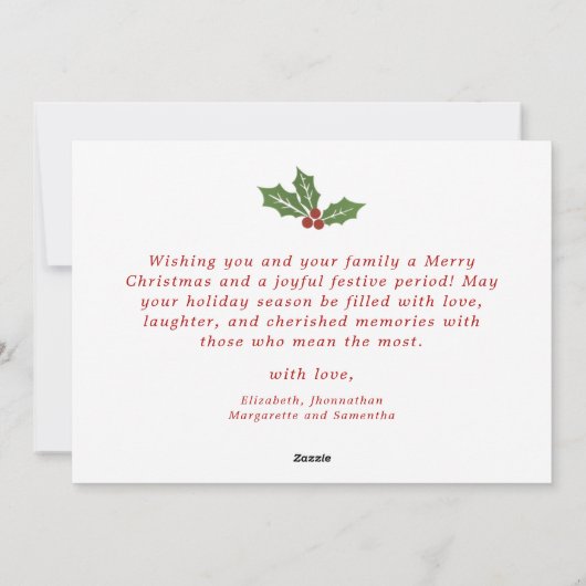 Cartes Pour Fêtes Annuelles Croire en Noël photo moderne Collage Script (Dos)