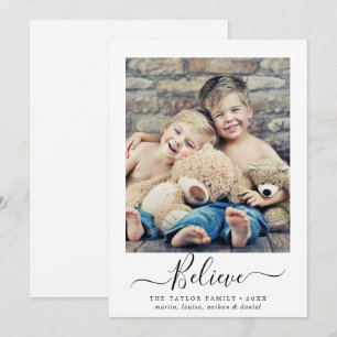 Cartes Pour Fêtes Annuelles Croire minimaliste Portrait Religieux Photo