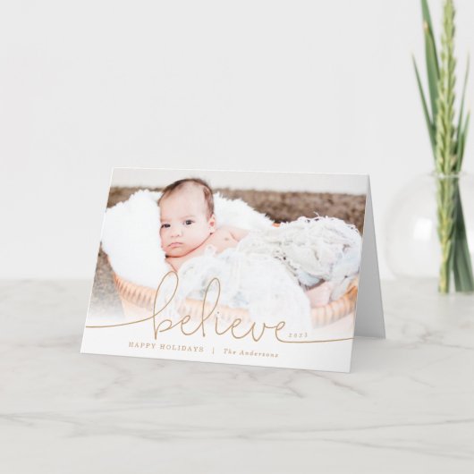 Cartes Pour Fêtes Annuelles Croire photo de vacances (Devant)