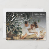 Cartes Pour Fêtes Annuelles Croire Swash Script Religieux Photo de Noël (Devant)