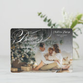 Cartes Pour Fêtes Annuelles Croire Swash Script Religieux Photo de Noël (Debout devant)