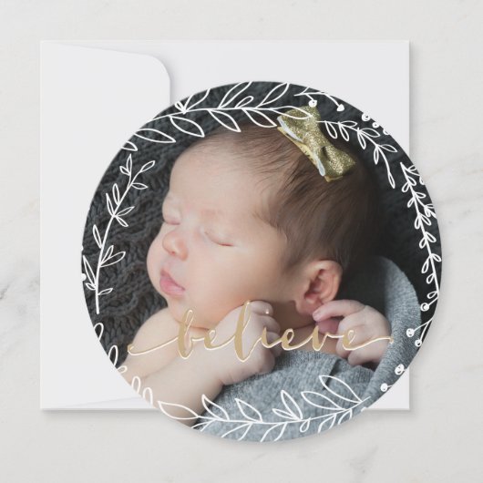 Cartes Pour Fêtes Annuelles Croire - Wreath (Devant)