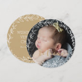 Cartes Pour Fêtes Annuelles Croire - Wreath (Devant / Derrière)