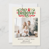 Cartes Pour Fêtes Annuelles Crois-Joyeux Noël ! Photo moderne, simple (Devant)