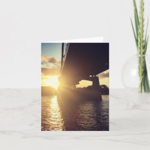 Cartes Pour Fêtes Annuelles croisière au coucher du soleil sur le fleuve missi