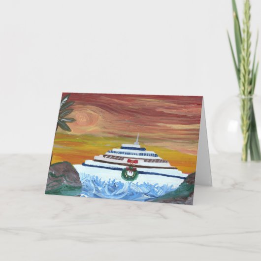 Cartes Pour Fêtes Annuelles Croisière de Noël (Devant)