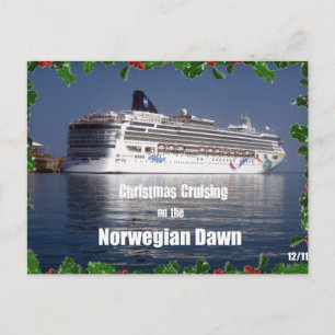 Cartes Pour Fêtes Annuelles Croisière de Noël à l'aube norvégienne