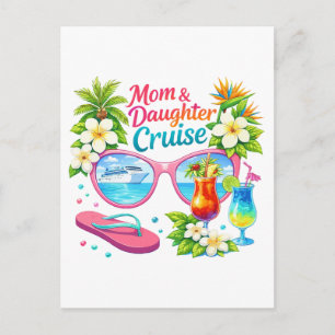 Cartes Pour Fêtes Annuelles Croisière mère fille vacances tropicales