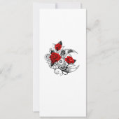 Cartes Pour Fêtes Annuelles Croissant mécanique avec roses rouges (Devant)