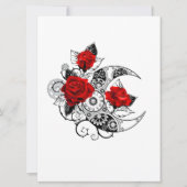 Cartes Pour Fêtes Annuelles Croissant mécanique avec roses rouges (Devant)