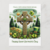 Cartes Pour Fêtes Annuelles Croix celtique : Fête de la Saint Patrick (Devant)