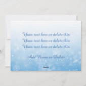 Cartes Pour Fêtes Annuelles Croix chrétienne Élégant Script Noël bleu marine (Dos)