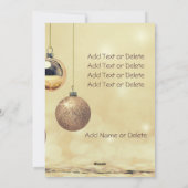 Cartes Pour Fêtes Annuelles Croix chrétienne Noël Élégant Script Marine Bleu (Dos)