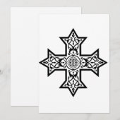 Cartes Pour Fêtes Annuelles Croix copte (Devant / Derrière)