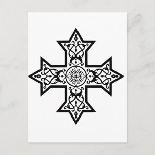 Cartes Pour Fêtes Annuelles Croix copte chrétien éthiopien