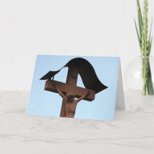 Cartes Pour Fêtes Annuelles croix de la statue de noël