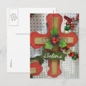 Cartes Pour Fêtes Annuelles Croix de Noël (Devant / Derrière)