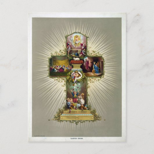 Cartes Pour Fêtes Annuelles Croix de Pâques (Devant)