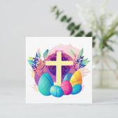 Cartes Pour Fêtes Annuelles Croix de Pâques (Debout devant)