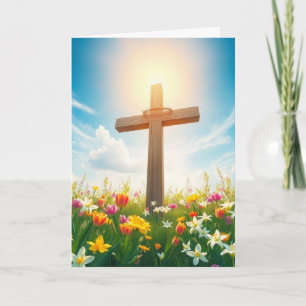 Cartes Pour Fêtes Annuelles Croix de Pâques et Halo