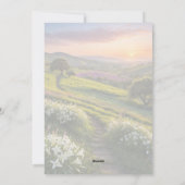 Cartes Pour Fêtes Annuelles Croix des Bénédictions de Pâques sur la colline (Dos)