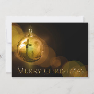Cartes Pour Fêtes Annuelles Croix du Christ Ornament Réflexion Customisée