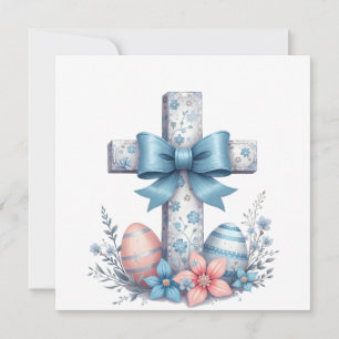 Cartes Pour Fêtes Annuelles Croix Florale Coquette Jésus Nœud Religion Chrétie