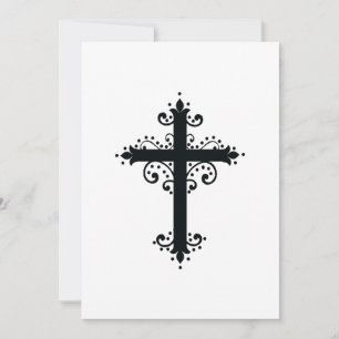 Cartes Pour Fêtes Annuelles Croix sculptée décorative de luxe