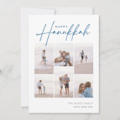 Cartes Pour Fêtes Annuelles Croquis Cursive 6 Photo Collage Hanoukka (Devant)