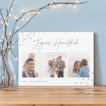 Cartes Pour Fêtes Annuelles Croquis joyeux | Hanoukka Photo Collage<br><div class="desc">Envoyez vos salutations Hanoukka à vos amis et votre famille dans le style chic avec nos élégants cartes photos. Conçu pour accueillir trois de vos photos préférées disposées côte à côte dans un format de collage, la carte comporte "joyous Hanoukka" en décontracté texte esquissé en lettrage orné d'étoiles dessinées à...</div>
