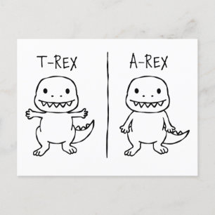 Cartes Pour Fêtes Annuelles Croquis T-Rex T-Pose