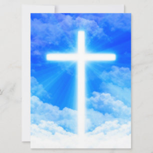 Cartes Pour Fêtes Annuelles Cross of Light Jesus Christ Customizable Christian