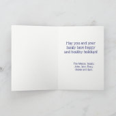 Cartes Pour Fêtes Annuelles Crossed Squash Racquets Blue (Intérieur)