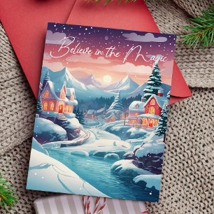 Cartes Pour Fêtes Annuelles Croyez en la Magic Christmas Holiday Card